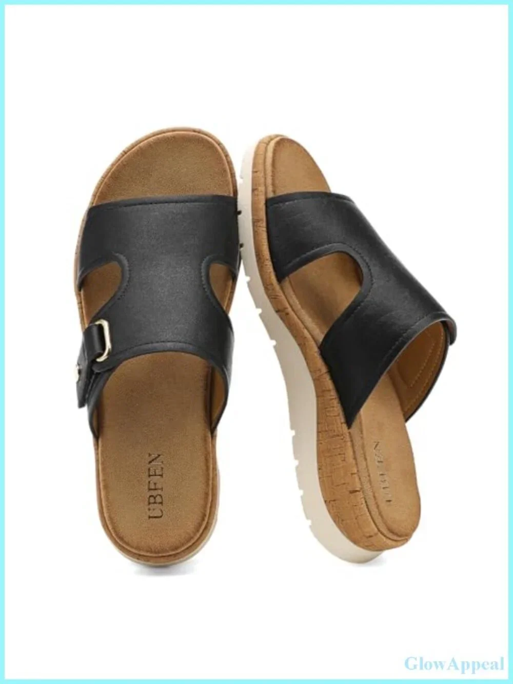 Womens Platform Slide Sandals Orthopedic Arch Support Hook Loop